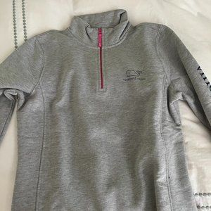 Vineyard Vines Women's M Gray 1/4 zip pullover Shep Shirt